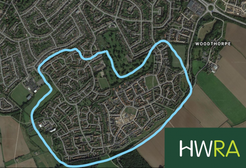 Aerial map of the HWRA area